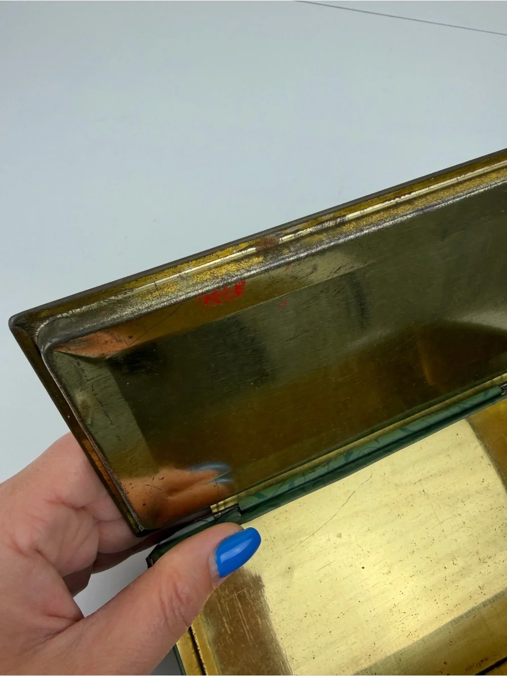 Vintage George C. Miller & Co. Floral Lithograph Hinged Candy Tin Box